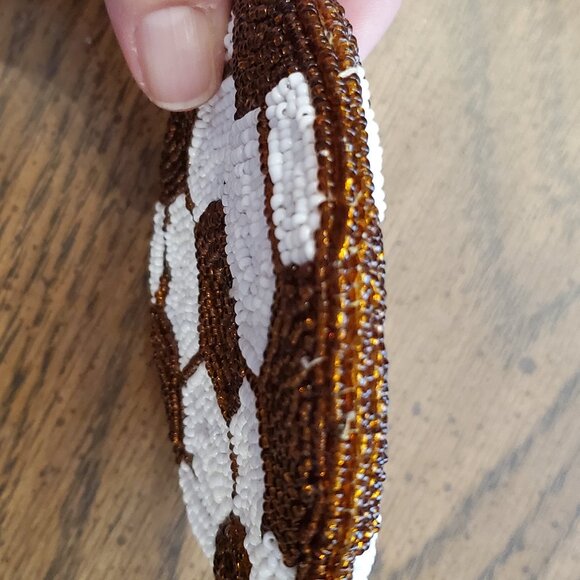 Beaded Soccer Ball Zipper Style Coin Purse w/ strap - Picture 6 of 6